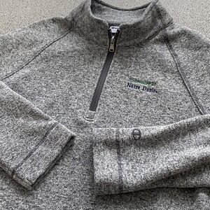 Champion Notre Dame 1/4 Zip Fleece Sweater Womens XXL Gray Long Sleeve Pullover